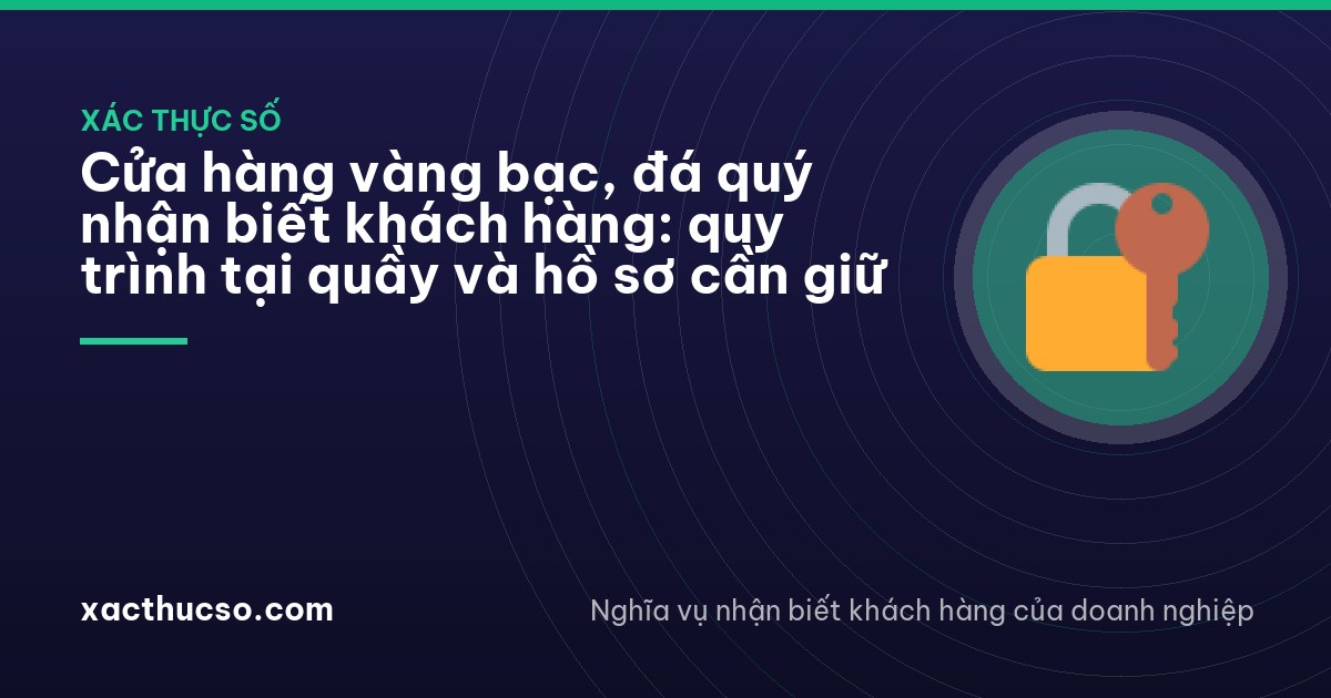 Gold shop counter in Hai Phong seen from behind the cashier, a customer hand placing a blank card on the glass, rows of bangles softly blurred, warm golden light